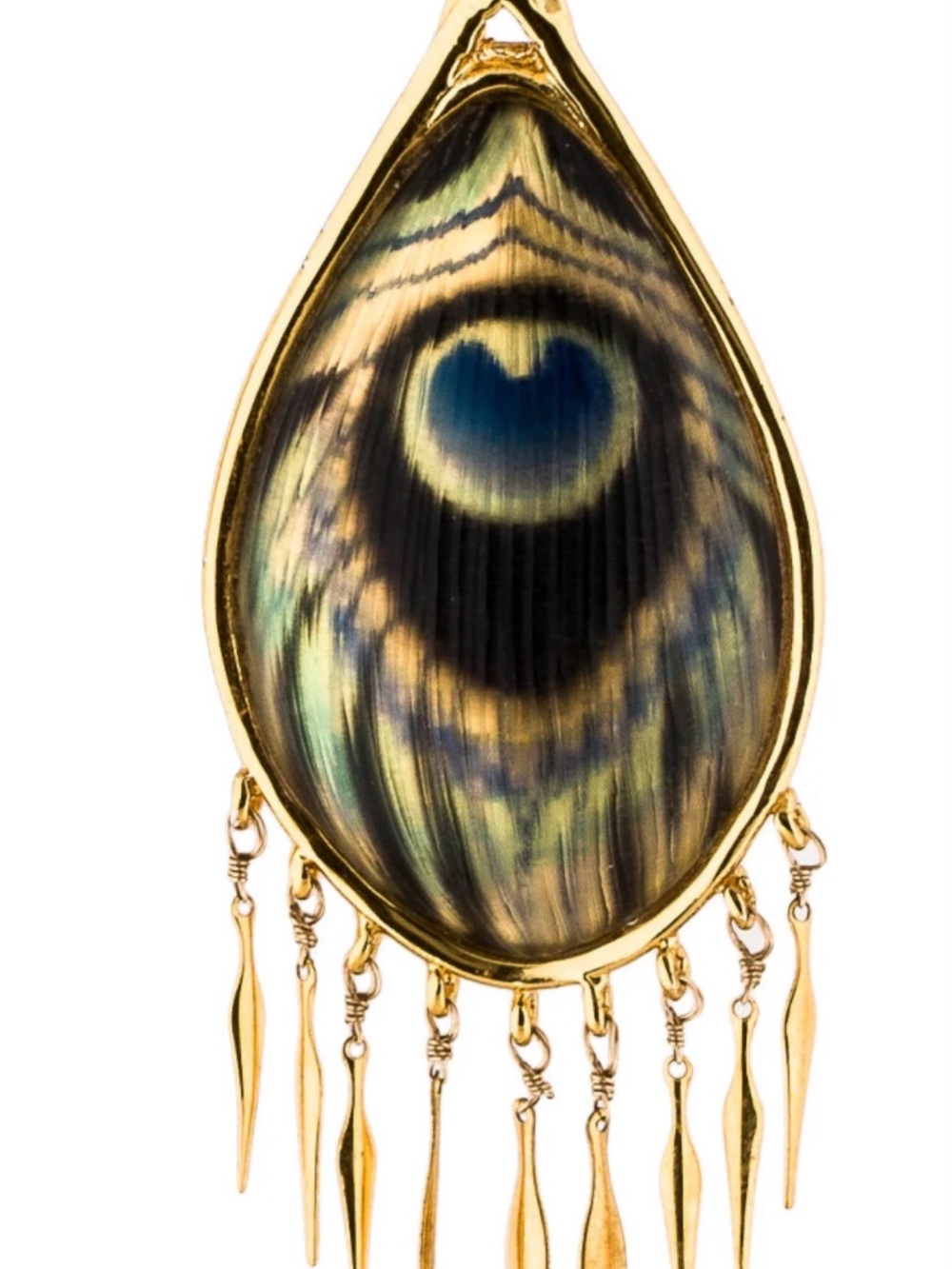 Alexis Bittar "Alexandria" Lucite Peacock Necklace